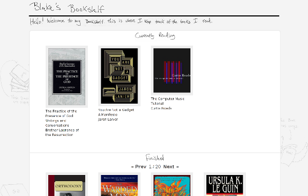 Blakes Bookshelf Screenshot